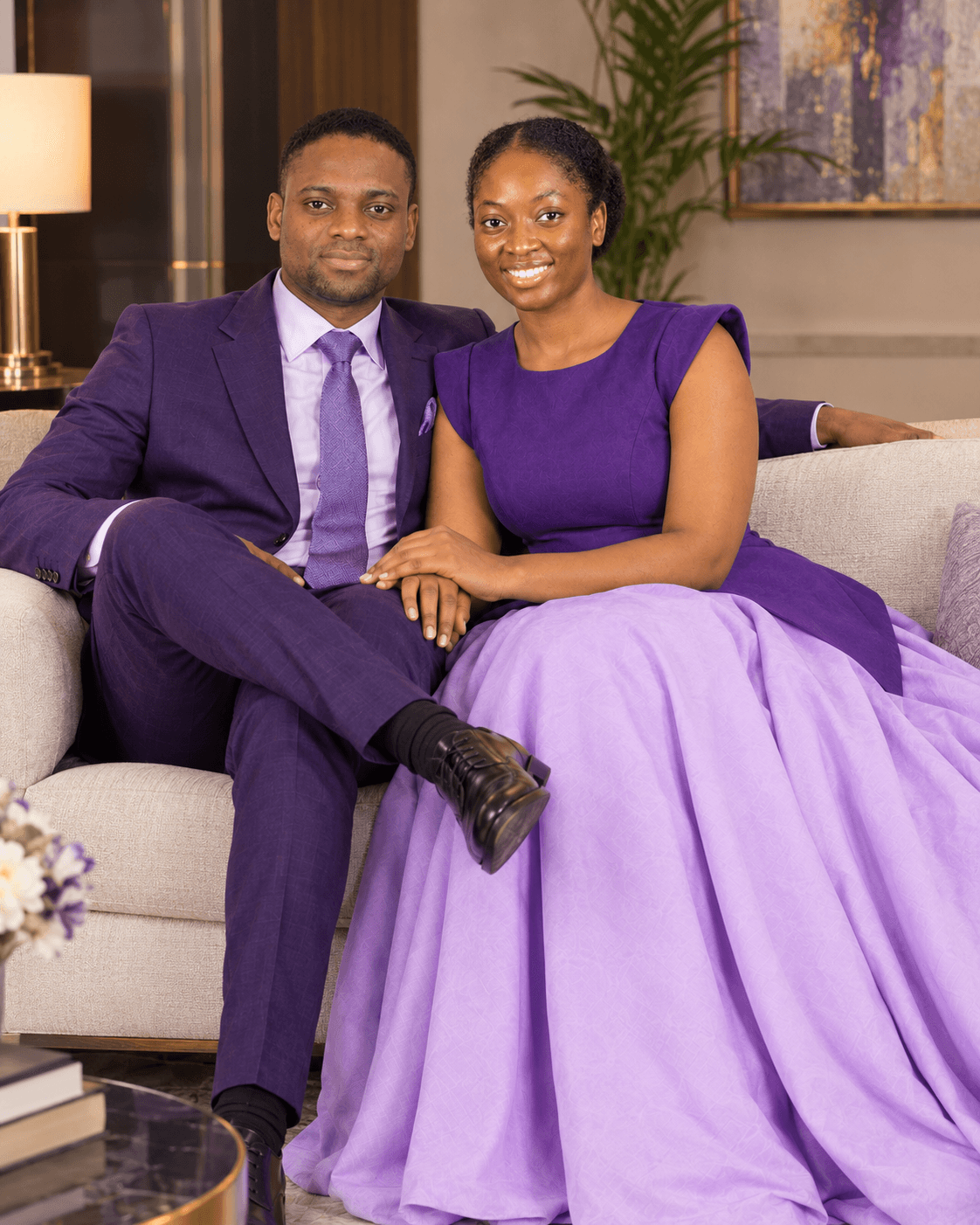 Joy and Ayoola together outdoors